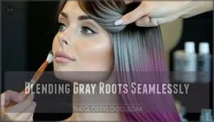 blending gray roots seamlessly
