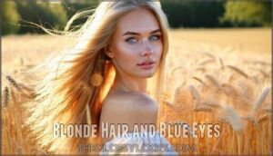 blonde hair and blue eyes