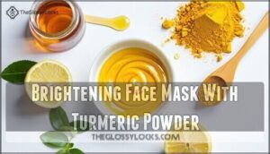 brightening face mask with turmeric powder