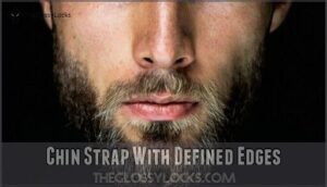 chin strap with defined edges