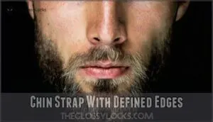 chin strap with defined edges