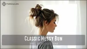 classic messy bun