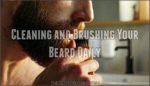 cleaning and brushing your beard daily