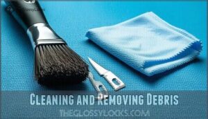 cleaning and removing debris