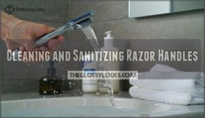 cleaning and sanitizing razor handles