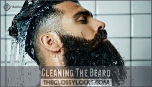 cleaning the beard