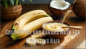 coconut oil and banana mask for hydrating hair