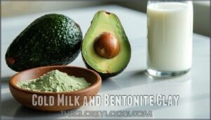 cold milk and bentonite clay