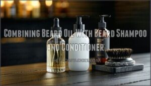 combining beard oil with beard shampoo and conditioner
