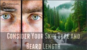 consider your skin type and beard length