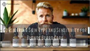 considering skin type and sensitivity for blonde beard care