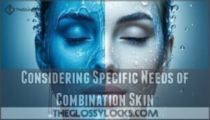 considering specific needs of combination skin