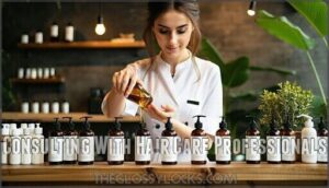 consulting with hair care professionals