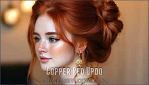 copper red updo