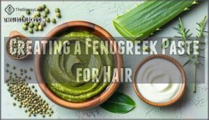 creating a fenugreek paste for hair