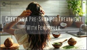 creating a pre-shampoo treatment with fenugreek