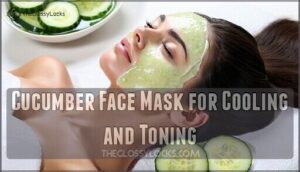 cucumber face mask for cooling and toning