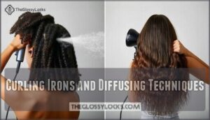 curling irons and diffusing techniques