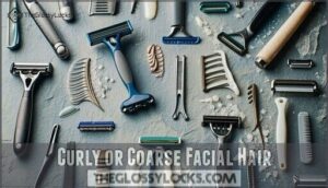 curly or coarse facial hair