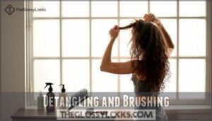 detangling and brushing
