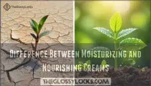 difference between moisturizing and nourishing creams