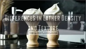 differences in lather density and texture differences in lather density and texture