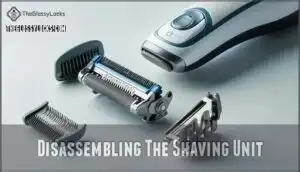 disassembling the shaving unit