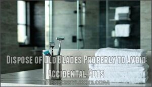 dispose of old blades properly to avoid accidental cuts