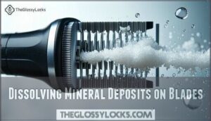 dissolving mineral deposits on blades