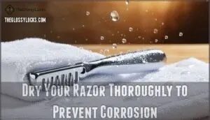 dry your razor thoroughly to prevent corrosion
