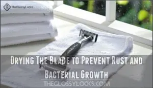 drying the blade to prevent rust and bacterial growth drying the blade to prevent rust and bacterial growth