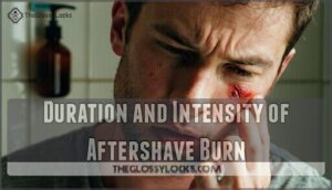 duration and intensity of aftershave burn
