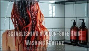 establishing a color-safe hair washing routine