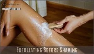 exfoliating before shaving