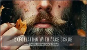 exfoliating with face scrub