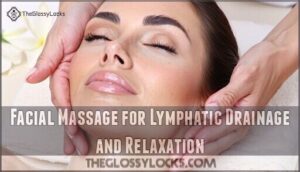 facial massage for lymphatic drainage and relaxation