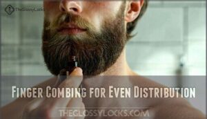 finger combing for even distribution