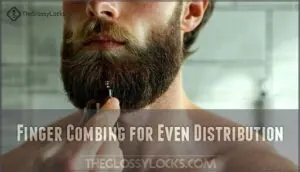 finger combing for even distribution finger combing for even distribution