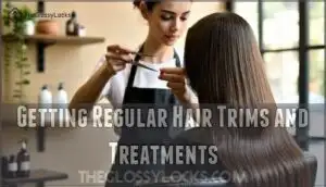 getting regular hair trims and treatments