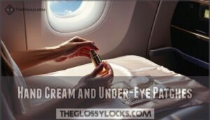 hand cream and under-eye patches