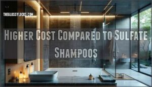 higher cost compared to sulfate shampoos