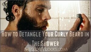 how to detangle your curly beard in the shower