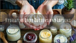 hydrating body butters and lotions