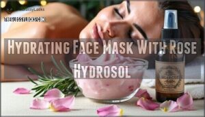 hydrating face mask with rose hydrosol