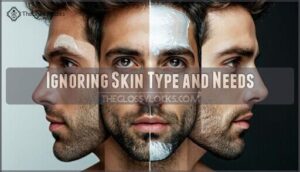 ignoring skin type and needs