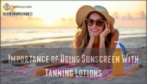 importance of using sunscreen with tanning lotions