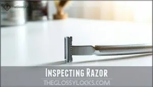 inspecting razor