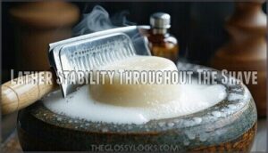 lather stability throughout the shave