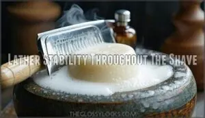 lather stability throughout the shave lather stability throughout the shave