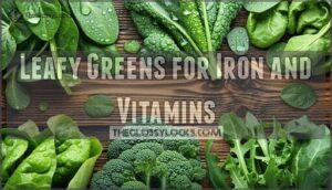 leafy greens for iron and vitamins